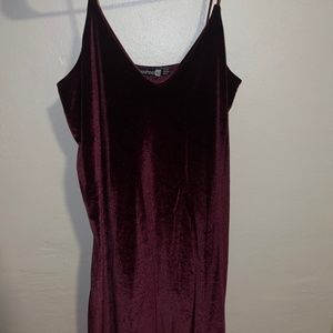 Boohoo Velvet Slip Dress